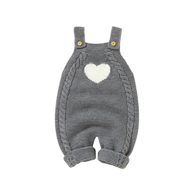 MeetoTime Baby Clothes Suspenders Knitted Jumpsuits Solid Color Newborn Infant Rompers Crawling Clothes