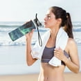 thumbnail image 5 of Qxltty Aurora White Horse Pattern Water Bottle 32 oz with Straw BPA Free Reusable Fitness Sport Bottle Perfect for Travel School Outdoors and Gym, 5 of 7