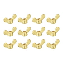 Brass Wing Nuts, M5 Butterfly Nut Hand Twist Tighten Fasteners 12Pack