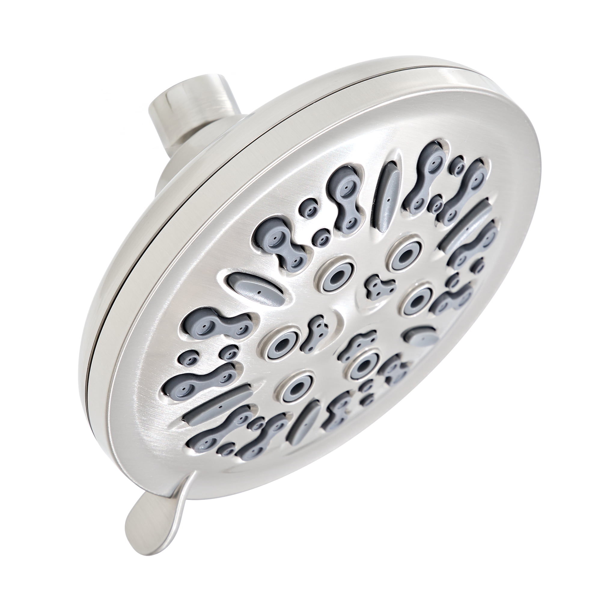 Akicon Shower Head High Pressure Rain Shower Head, 8-Setting 5.5 Inch Fixed Showerhead with Adjustable Angle, Anti-Clogging Nozzles, Easy Install, Excellent Replacement for Bathroom