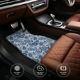 thumbnail image 6 of Naloa Blue Paisley Pattern Vintage Car Foot Mat Set of 4 Pieces - Universal Floor Liner Neoprene Full Set Floor Mats for Cars Trucks SUV, 6 of 7