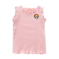 thumbnail image 3 of Aihuaihua Toddler Girls' Sleeveless Ribbed Tank Top Cute Cartoon Embroidered & Printed Cotton T-Shirt for Little Girls 18M-6Y Pink 18-24 Months, 3 of 7