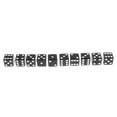 thumbnail image 1 of Lishi Hexagonal Black Dice Set - 10 Standard 16mm Acrylic Dice, Square Angled, 1 of 4
