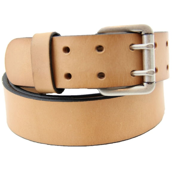 Orion Leather 1 1/2 Natural Tan Harness Leather Belt Double Hole