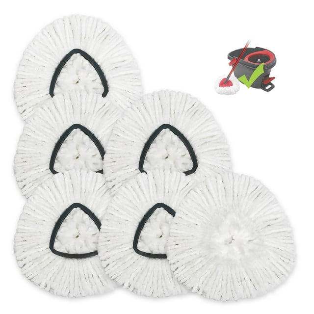 Paquete de 6 cabezales de repuesto Spin Mop para Oceda EasyWring