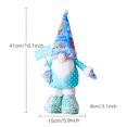 thumbnail image 3 of Muñecos navideños de Papá Noel azules con lentejuelas, gnomos retráctiles sin rostro, adornos para árbol de Navidad, regalo de Año Nuevo para el hogar, 3 of 5