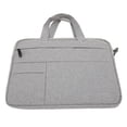 thumbnail image 2 of Funda para portátil impermeable de tela Oxford con doble cremallera Funda protectora para portátil Gris claro Gris claro 13 pulgadas, 2 of 10