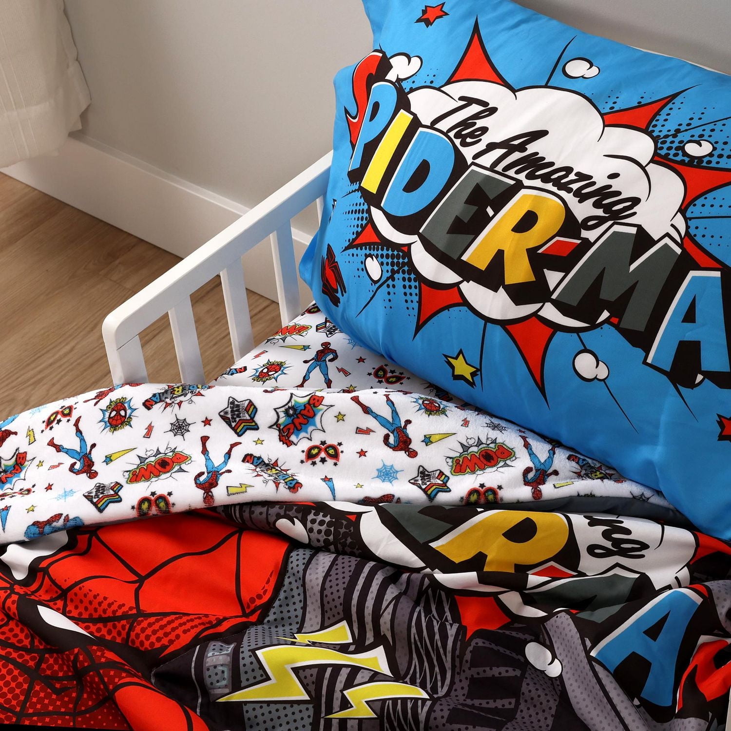 Marvel Spider-Man Comic 3-Piece Toddler Bedding Set