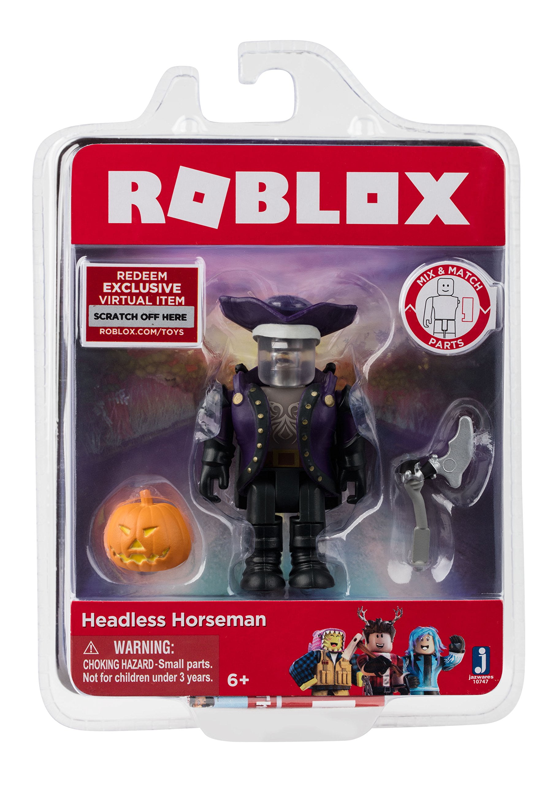 Roblox Action Collection Headless Horseman Figure Pack Includes Exclusive Virtual Item Walmart Com Walmart Com - headless head free on roblox