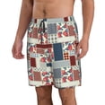 thumbnail image 2 of Naloa Patchwork In Country Style Men's Beach Shorts, Surfing shorts, Swim trunks, Quick Dry Swim Trunks for Surfing Beach Fun - Medium, 2 of 9