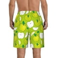 thumbnail image 3 of Bixox Men's Green Apple printing Casual Classic Fit Short Summer Beach Shorts, 3 of 6