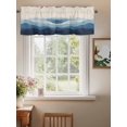 thumbnail image 2 of Blue Beige Ombre Curtain Valances for Windows, Minimalist Ocean Waves Linen Kitchen Valance Window Treatment, Light Filtering Block Curtains for Bathroom/Bedroom/Living Room 54'' x 18'', 2 of 9
