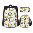 thumbnail image 1 of Fotbe Penguins On The Beach Set Escolar 3 en 1 para Niños - Mochila Duradera con Lonchera Aislante y Estuche para Lápices - Mochila Escolar para Niños y Niñas, 1 of 7