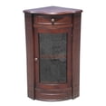 thumbnail image 2 of D-Art Collection Solid Mahogany Wood Short Corner Cabinet in Dark Brown, 2 of 2