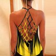 thumbnail image 2 of Aayomet Tank Tops Women Womenâs Sleeveless Crop Tops Double Layer Scoop Neck Cropped Tank Top,Yellow S, 2 of 4