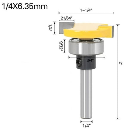 

T Type Router Bit With Bottom Bearing Woodworking Milling Cutter Face Mill