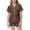 AB75 Brown, variant on Bainana Elegant Silk Sleepwear For Boys And Girls Lightning Print Short Sleeve Button Down Shirts And Shorts Pajamas Set Lightweight Comfort Little Kids Homewear Brown 2-3 Years