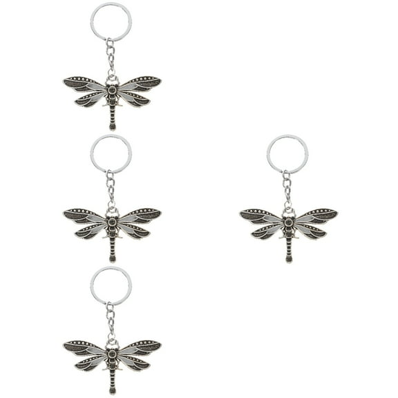 4 Pack Dragonfly Keychains for Purse, Backpack, Car Accessories - Cute Key Chain Gifts for Women and Girls