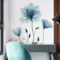 thumbnail image 3 of Calcomanías de pared con flores azules, calcomanías de pared, calcomanías despegables y adhesivas, calcomanías adhesivas extraíbles, murales de arte de pared DIY, decoración de pared para, 3 of 8
