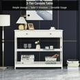 thumbnail image 6 of Gymax Console Table Drawer Shelves Sofa Accent Table Entryway Hallway White, 6 of 10