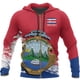 thumbnail image 3 of Sudadera con capucha y cremallera con la bandera del país de moda de primavera y otoño, nueva y popular sudadera con capucha con estampado 3D del emblema nacional de Costa Rica, abrigo para niños, 3 of 5
