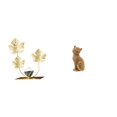 thumbnail image 1 of Escultura De Gato Hoja, Figura De Resina, Adorno Decorativo Para Estantería, Decoración Moderna Para El Hogar, Coleccionable, Dormitorio, Regalo Navideño O De Inauguración De Casa, Estatua, 1 of 8