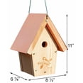 thumbnail image 2 of Woodlink Coppertop Hanging Wren and Chickadee Birdhouse for Outdoor Nesting, 2 of 2