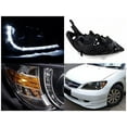 thumbnail image 2 of Spec-D Tuning 2LHP-CV04JM-8-RS Honda Civic Ex Dx R8 Style Black Halo Projector Headlights, 2 of 2