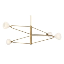 Minka Lavery 195 Orion 4 Light 53" Wide Abstract Linear Chandelier - Brass