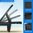 thumbnail image 3 of Uforic 2-Pack Black Outdoor Chaise Lounge, 5-Position Adjustable Back, Rattan-Style Polypropylene, 330 lbs Capacity, 3 of 6