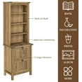 thumbnail image 5 of FIAKOA Bookshelf 4 Tier Book Shelf, 71" Tall Bookcase with Drawer Storage Large Bookshelves Farmhouse Bookcases Library Book Case for Living Room Bedroom Home Office Kitchen (Oak), 5 of 9