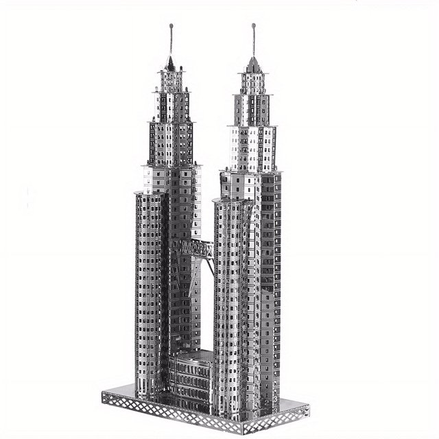 Twin Towers 3D Jigsaw Metal Puzzle Model Toys
