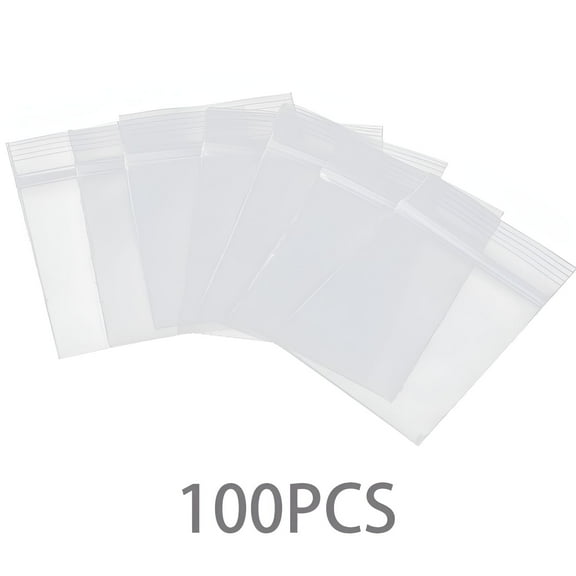 TELOLY 100 Pcs Small Plastic Bags,Clear Cookie Bags with Seal,Reusable Small Plastic Bags,2*2.8"