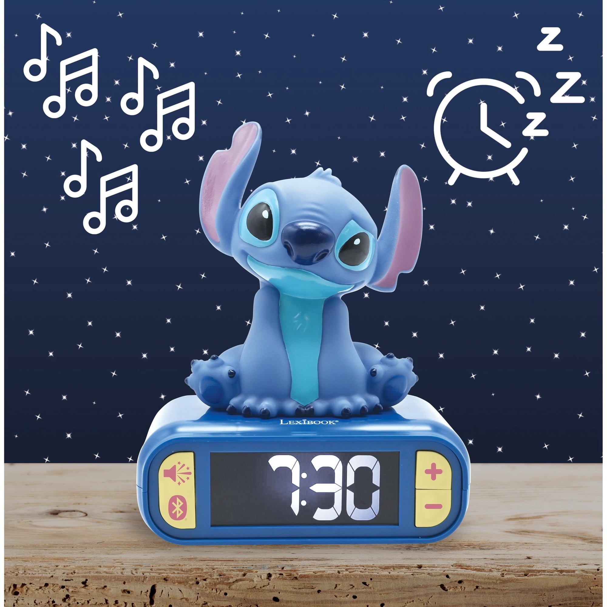 Lexibook Disney Stitch, Digital Alarm Clock with 3 D Stitch Night Light photo
