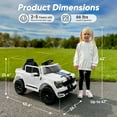 thumbnail image 4 of Outfunny Kids Ride on Car, Licensed Ford-Shelby F-150 12V Ride on Toy Truck for Toddlers with Remote, Trunk - White, 4 of 9