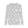 thumbnail image 4 of Costumes de Noël en Solde Mode Femmes Imprimé Manches Confortable Respirant Sweat-Shirt Col Rond Grande Taille pour Femmes, 4 of 5