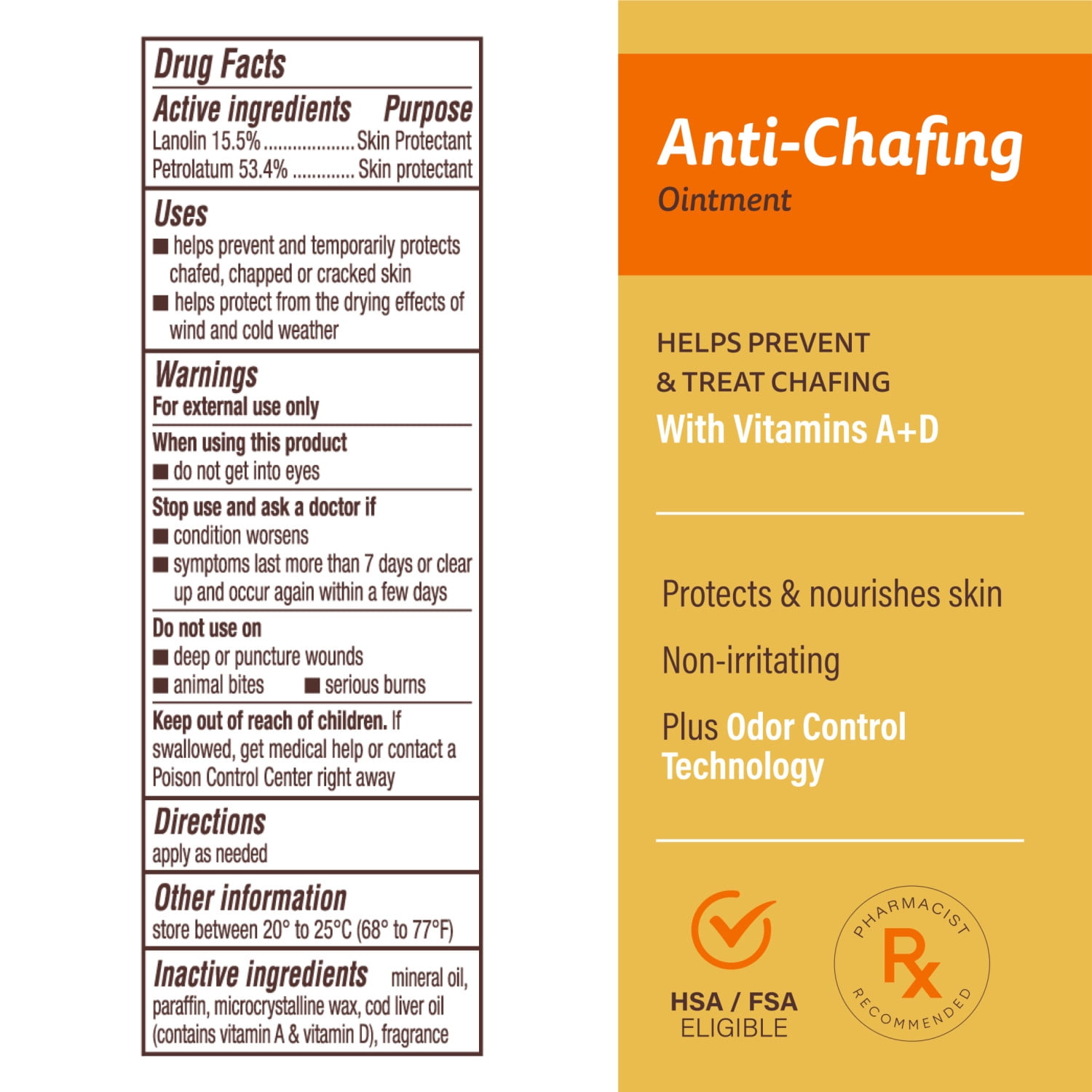 Title: A+D Anti-Chafing Ointment – Helps protect & treat skin irritation from friction or chafing – 1.5 oz.