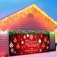 thumbnail image 3 of Extra Large 240x210cm Christmas Barn Themed Garage Door Banner Outdoor Holiday Cover Decorative Background For Festive Season, 3 of 6
