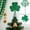 Green, variant on St. Patrick's Day Tree Topper - Green Shamrock Non-Woven Fabric Christmas Tree Top Ornament, Irish Holiday Party Decor for Ceiling, Door, Table Centerpiece