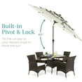 thumbnail image 4 of Best Choice Products 10ft 3-Tier Solar Patio Umbrella w/ 24 LED Lights, Tilt Adjustment, Easy Crank - Ivory, 4 of 7