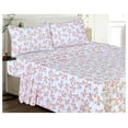 thumbnail image 2 of TiaGOC 100% Cotton Sheets for King Size Bed - Crispy Cooling Percale Sheets - Breathable & Durable King Sheet Set - 16 Inches Deep Pocket King Size Sheets - & Green Floral - 4 Pieces, 2 of 9