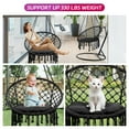 thumbnail image 2 of Hanging Chair,Handwoven Cotton Rope Hammock Cradle Chair with Soft Cushion and Mounting Hardware,330 Pounds Capacity Swing Chair for Bedroom,Living Room,Yard,Garden, Balcony,Indoor/Outdoor,Black, 2 of 7