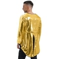 thumbnail image 3 of CHICTRY Mens Ringmaster Circus Show Dress-up Sequins Tuxedo Tailcoat Magician Blazer Jacket Gold L, 3 of 6
