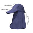 thumbnail image 3 of Sun Hats with Neck Flap for Men Women UPF 50+ Waterproof Baseball Cap Adjustable Breathable Outdoor Hiking Fishing Hat Hiking And Fishing-drying Fisherman's Hat Outdoor Baseball With Shawl, 3 of 8