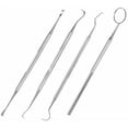 thumbnail image 1 of Stainless Steel Dentist Tool Kit, 4-Piece Set for Professional & Personal Teeth Cleaning, 1 of 5