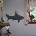 thumbnail image 4 of Zeckos Wood Carved Shark Wall Decor Blue 31 inch Nautical Sculpture, 4 of 7