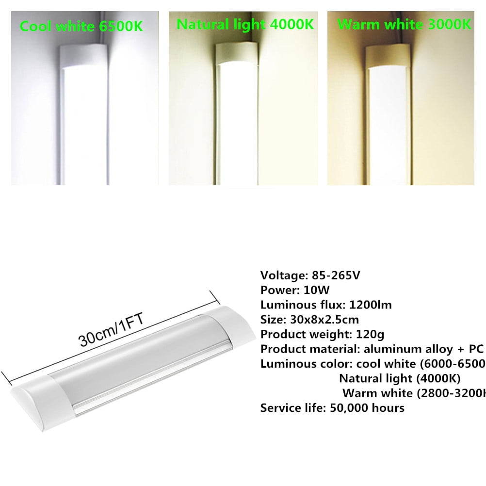 4FT-1FT LED Linear Batten Tubes Light Ceiling Surface Mounted 40W 30W 20W 10W 