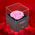thumbnail image 6 of 1Pc Preserved Flower Gift Box Everlasting Flower Gift Box Rose Preservation Flower Box Valentine'S Day Mother'S Day Handmade Rose Box Jewelry Box, 6 of 7