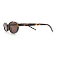 thumbnail image 6 of Womens Micro Oval Snug Dad Fashion Thin Plastic Sunglasses Tortoise - Brown, 6 of 8
