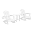 thumbnail image 2 of WestinTrends Malibu 3-Piece Kids Rocking Chair With Cup Holder and Square Side Table Set, White, 2 of 14